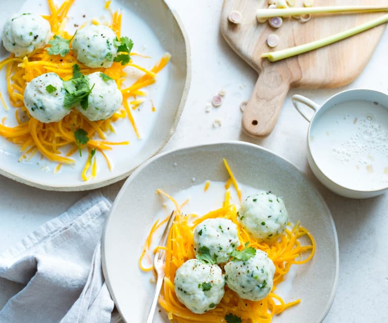 Boulettes de cabillaud et butternut