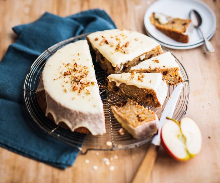 Gâteau courge, pomme et flocons d'avoine 