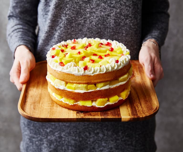 Naked cake ananas-mangue-grenade