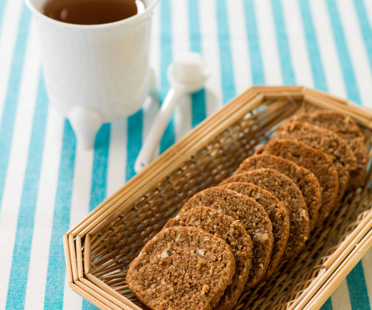 Bolachas de cereais e maçã