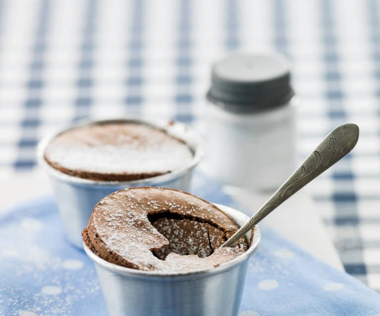 Soufflés de chocolate e laranja