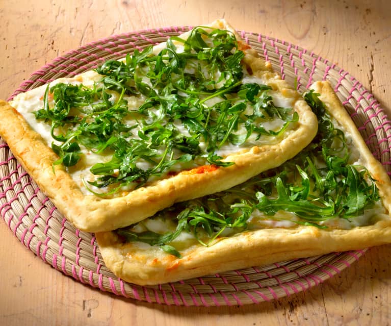 Pizza blanche à la roquette