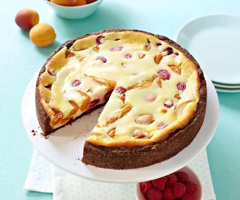 Apricot Raspberry Cheesecake