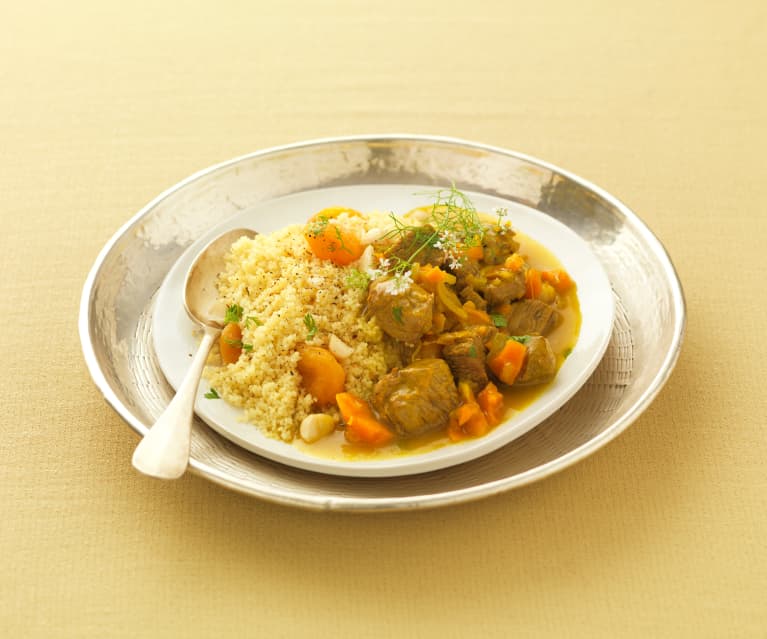 Tajine d'agneau aux abricots et au miel