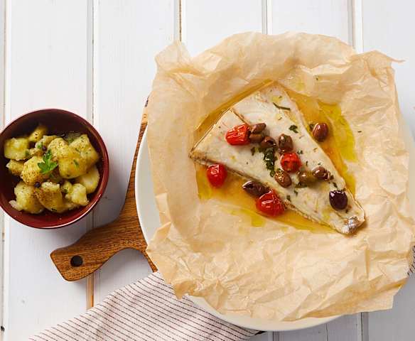 Ombrina al cartoccio con patate