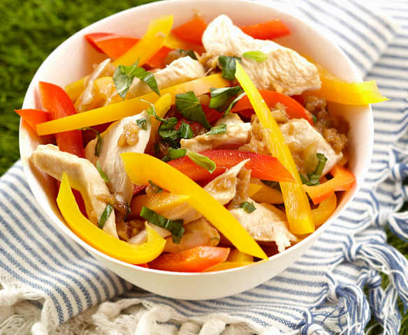Salade de poulet aux poivrons