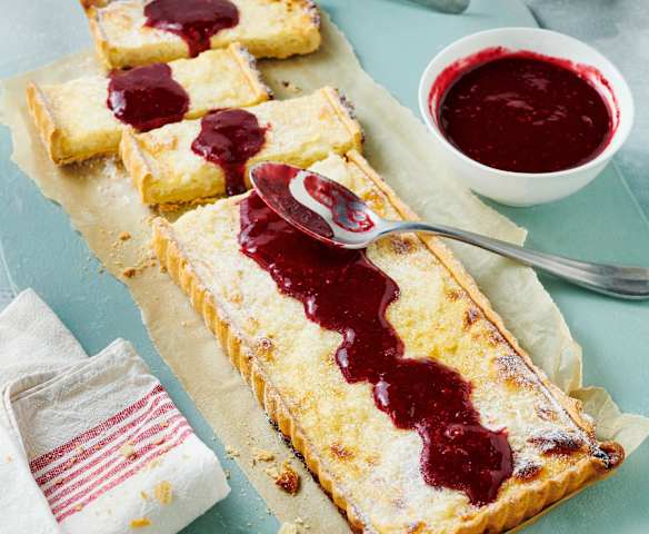 Limetten-Milchreis-Tarte