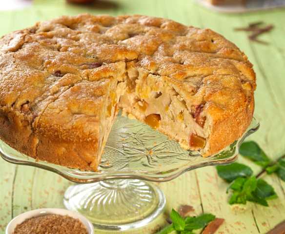Torta pesche, cannella e menta