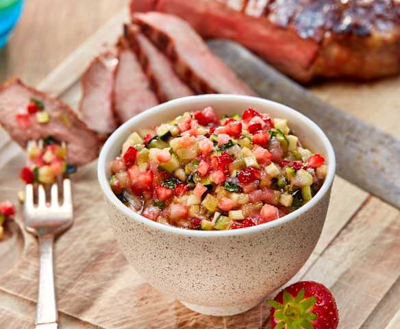 Erdbeer-Gurken-Salsa