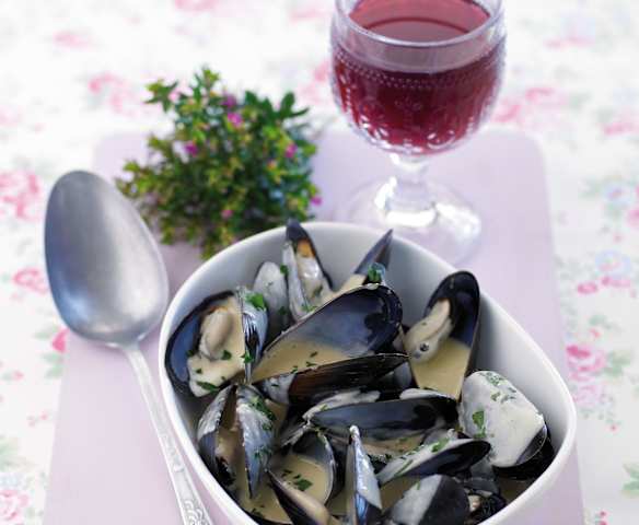Mexilhões cremosos