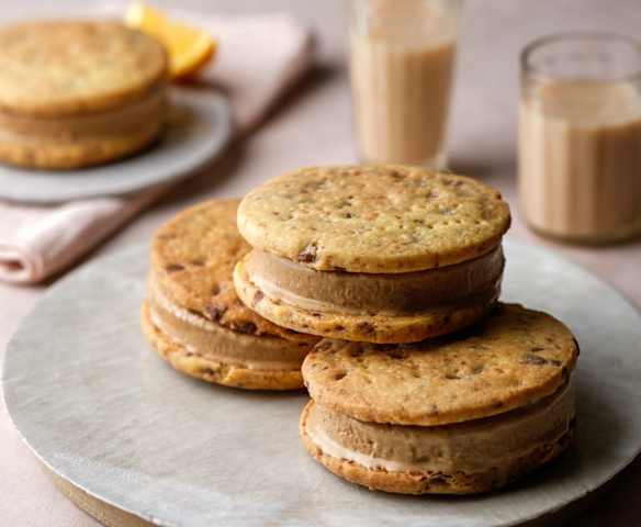 Orange Shortbread and Chai Ice Cream Sandwiches
