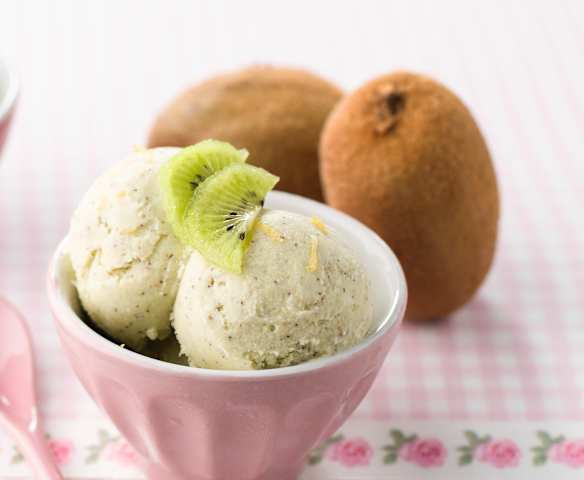 Gelado de kiwi e limão