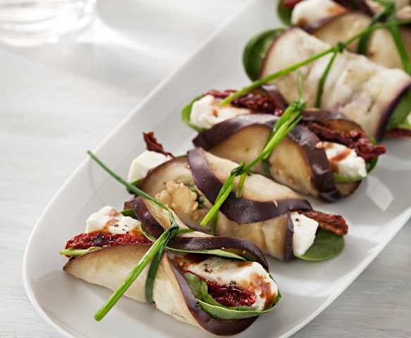 Eggplant with Feta Cheese and Sundried Tomatoes