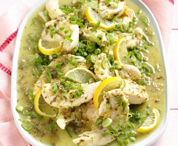 Lemon Chicken with Spring Onions
