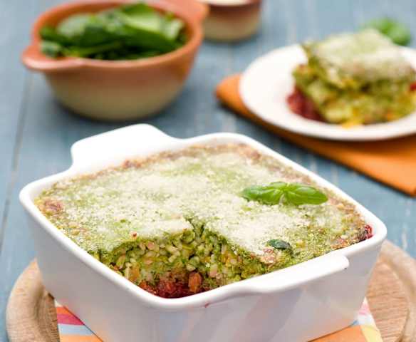 Warzywna zapiekanka z kaszą bulgur