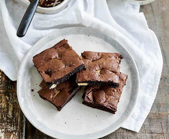Brownie de três chocolates