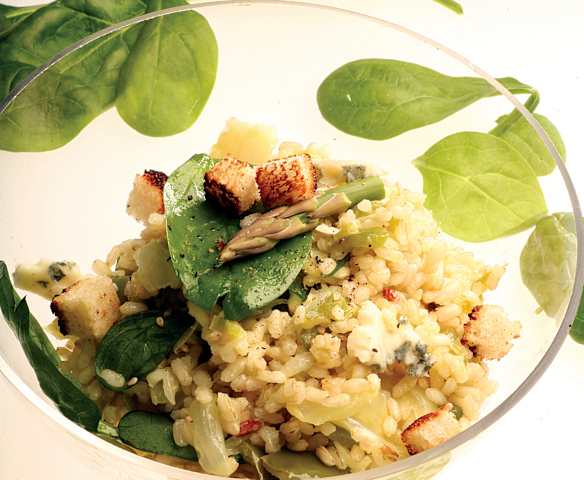 Ensalada templada de arroz integral