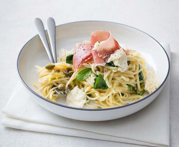 Linguine with lemon and prosciutto Linguine with lemon and prosciutto