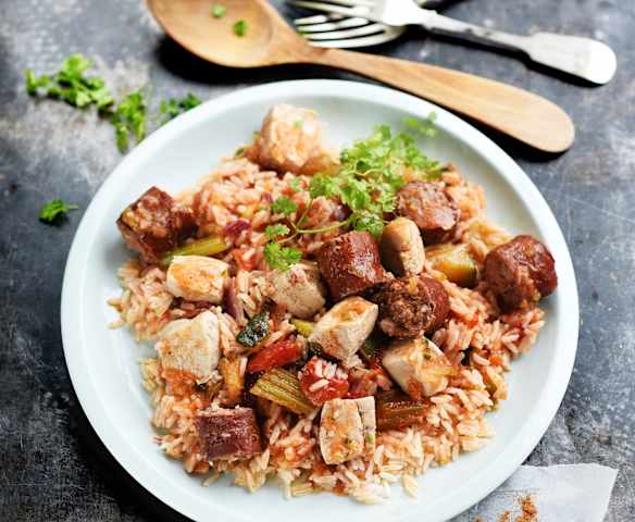 Riz de Louisiane à la saucisse fumée