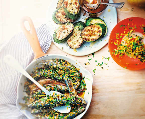 Sardines grillées à la gremolata