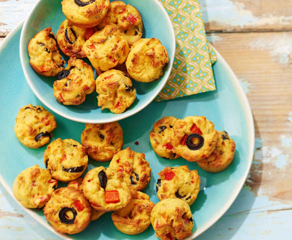 Muffins mexicains épicés aux olives et poivrons