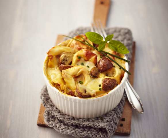 Tortellini-Champignon-Auflauf