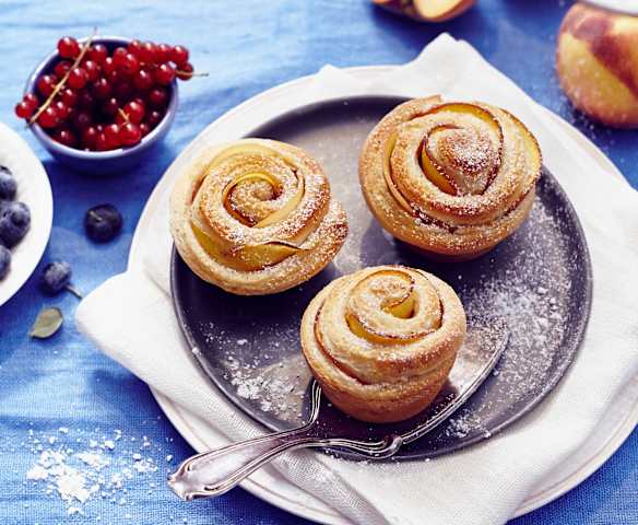 Pfirsich-Rosen-Muffins