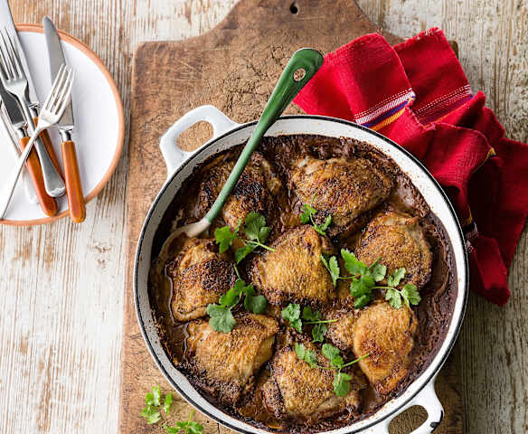 Smoky chicken thighs