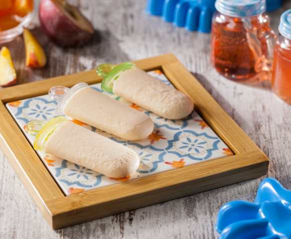 Ghiaccioli cremosi pesca e melone