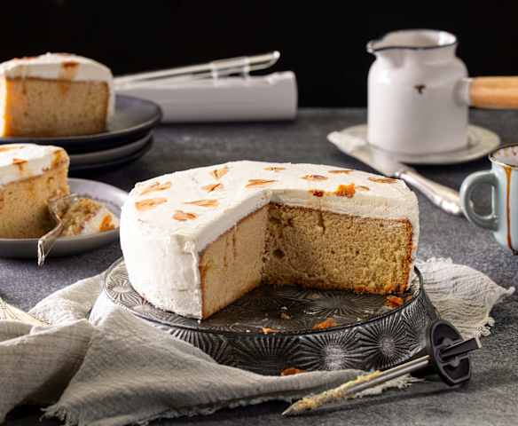 Bolo de três leites com creme de whisky