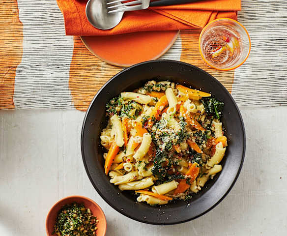 Möhren-Spinat-Pasta