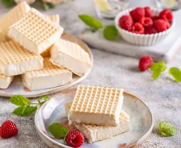 Lody śmietankowe w wafelku
