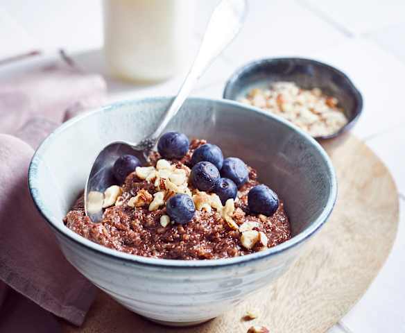 Schoko-Haselnuss-Porridge