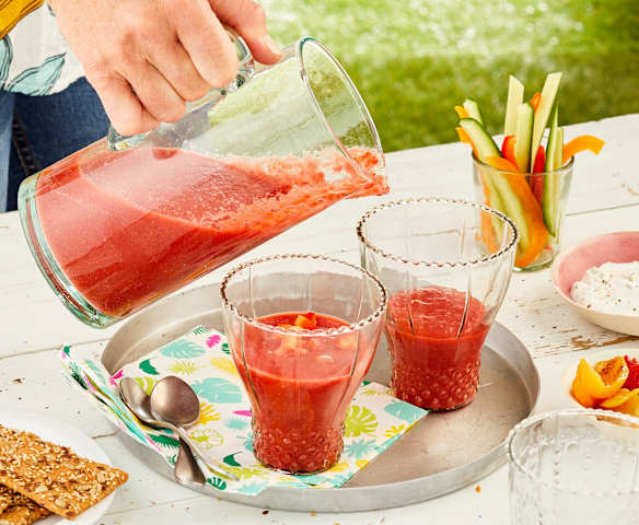 Gaspacho poivron-framboise