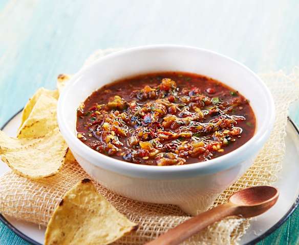 Salsa roja de molcajete