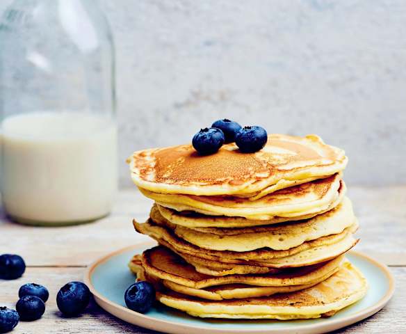 Pancakes légers aux myrtilles