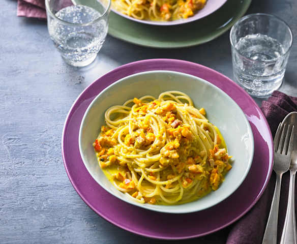 Kürbis-Carbonara