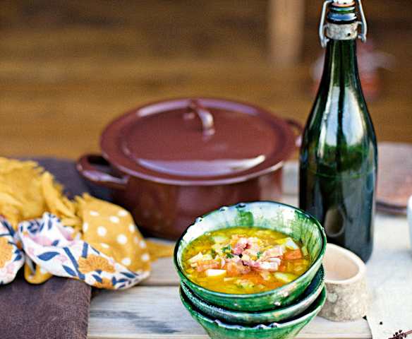 Soupe paysanne au lard