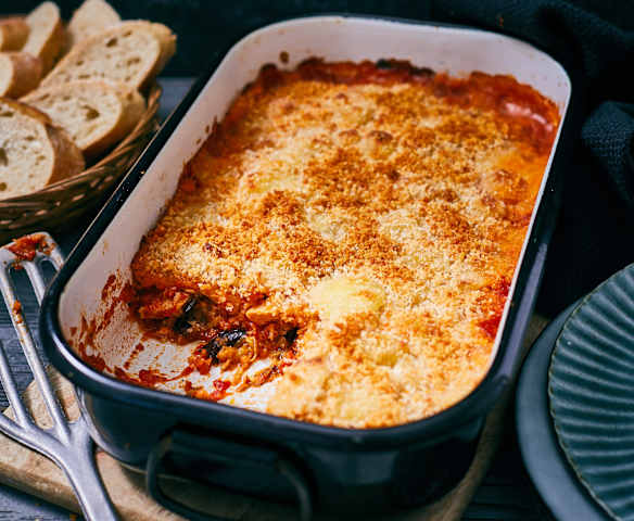 Auberginen-Hähnchen-Auflauf