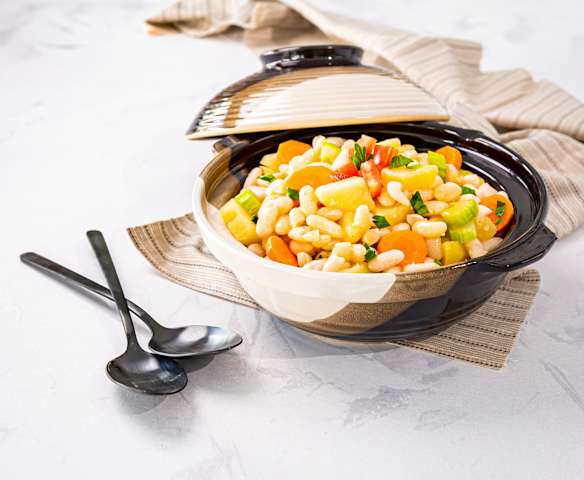 Σιγομαγειρεμένα φασόλια βραστά