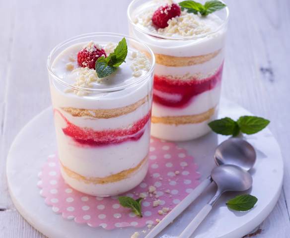 Himbeer-Quark-Törtchen aus dem Glas