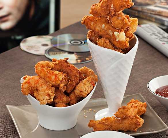 Fritos de queso y gambón