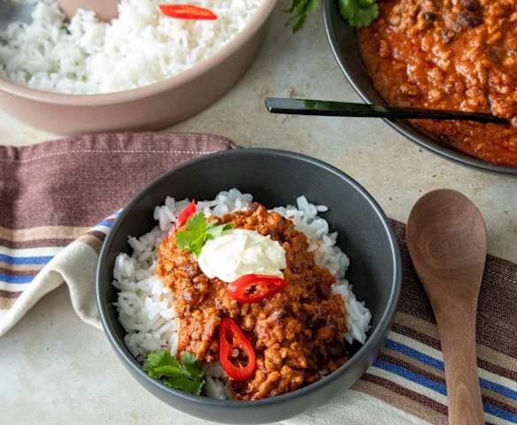 Chilli with rice