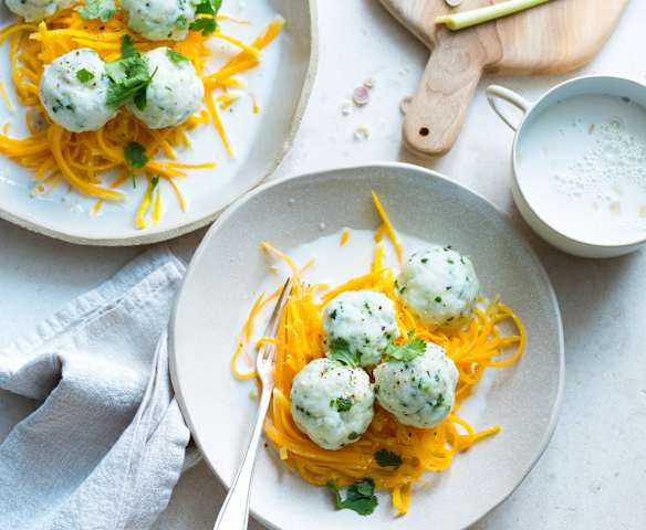 Boulettes de cabillaud et butternut
