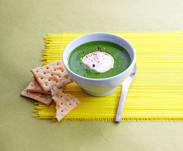 Velouté d'épinards au chèvre