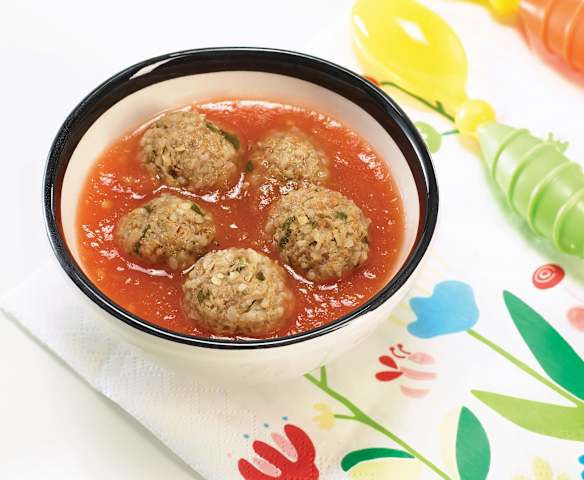 Domates Soslu Bulgurlu Köfte (Bebek Yemeği)