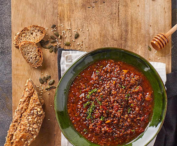 Zuppa di lenticchie al profumo di timo