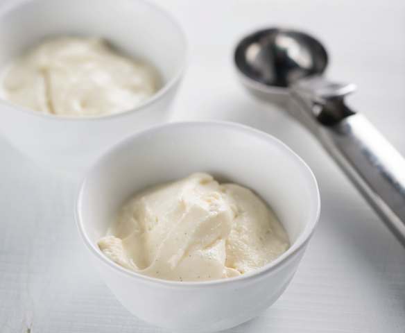 Gelado de chocolate branco