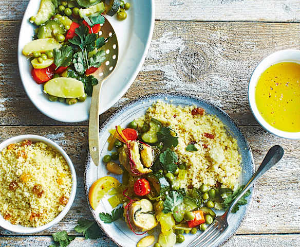 Couscous de légumes au lapin