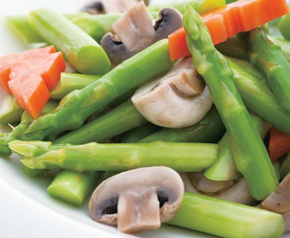 蘆筍炒磨菇
